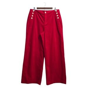 Charter Club Velveteen Sailor Pants In Red Sz 12